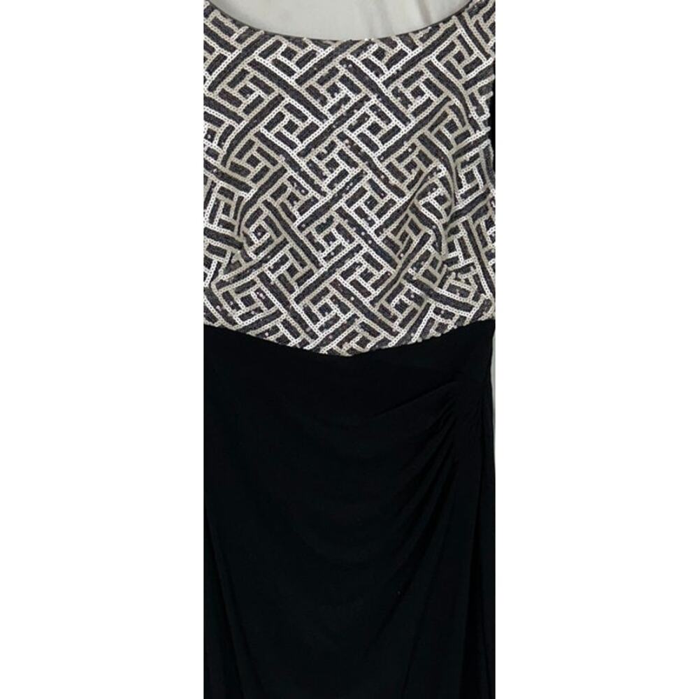 Lauren Ralph Lauren Size 2 Elegant Long Sequin Upper Slit Leg Maxi Dress - Picture 7 of 14